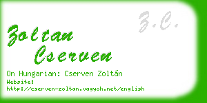 zoltan cserven business card
